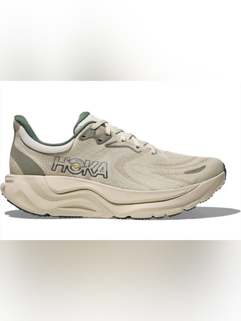 Size 13D - 🆕️ Hoka Arahi 8 Men's Beige and Green Cushioned Road Running Shoes